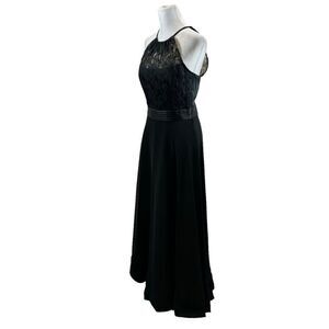 Ladies Max and Cleo Black Lace‎ Top Floor Length Gown Size 6